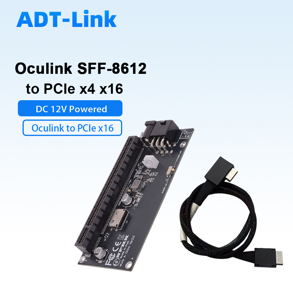 Oculink SFF-8612 - PCIe X4 X16 - Pcie 4.0 X16 Riser Cable 90 Degree incelemesi ve fiyatı