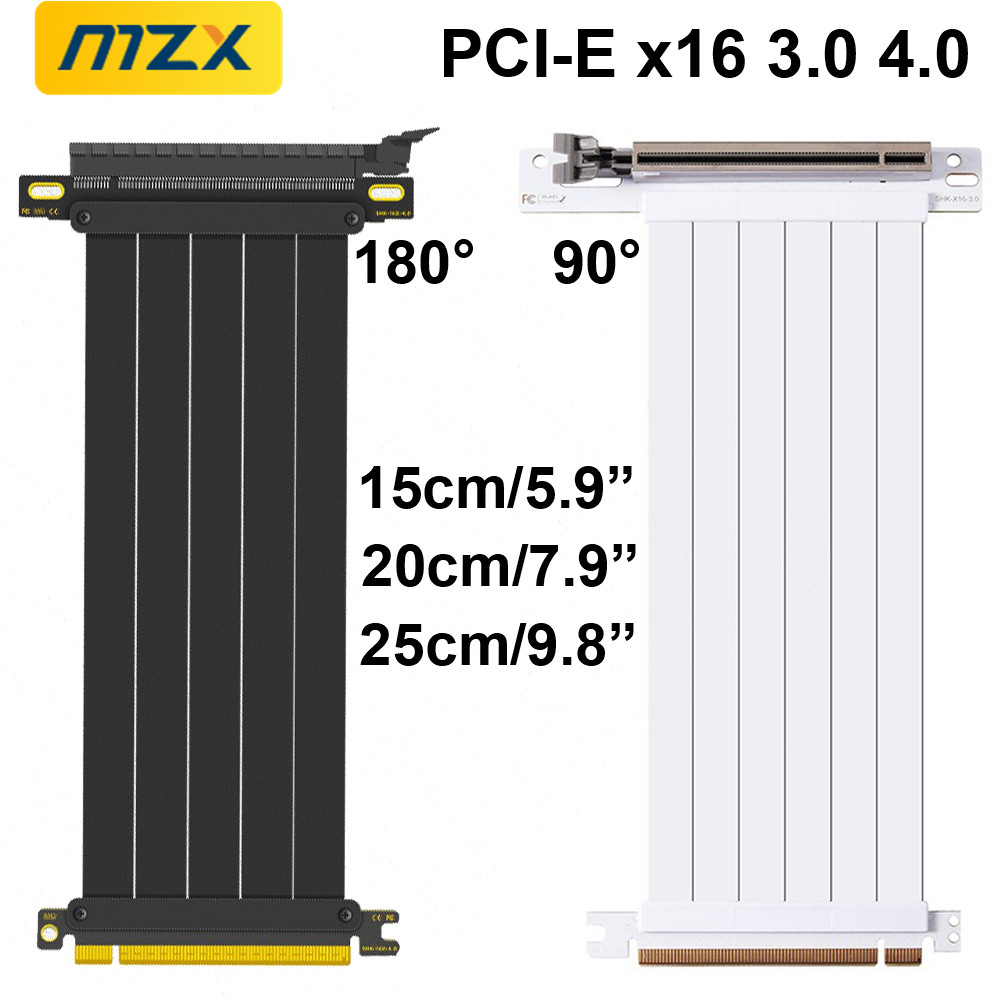 MZX PCIE 4.0 3.0 16X Yükseltic - Pcie 4.0 X16 Riser Cable 90 Degree incelemesi ve fiyatı