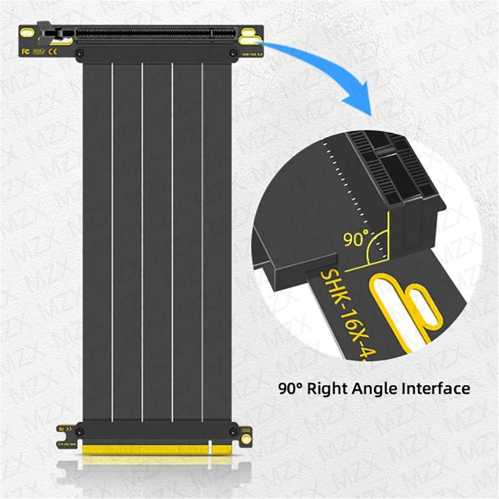 MZX PCIE 4.0 3.0 16X Yükseltic - Pcie 4.0 X16 Riser Cable 90 Degree incelemesi ve fiyatı