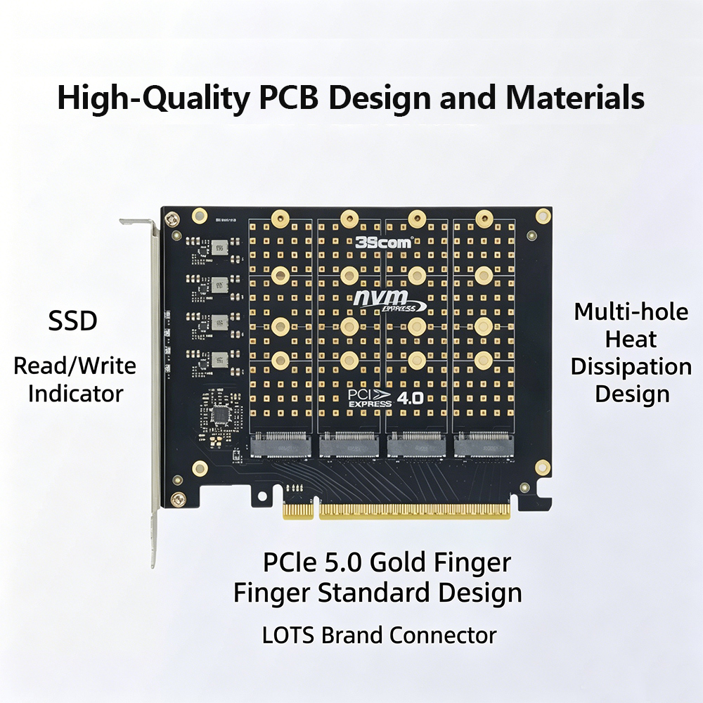 PCIe 4.0 X16 - 4 Portlu NVMe A - Quad M.2 Nvme Pcie Bifurcation Card incelemesi ve fiyatı