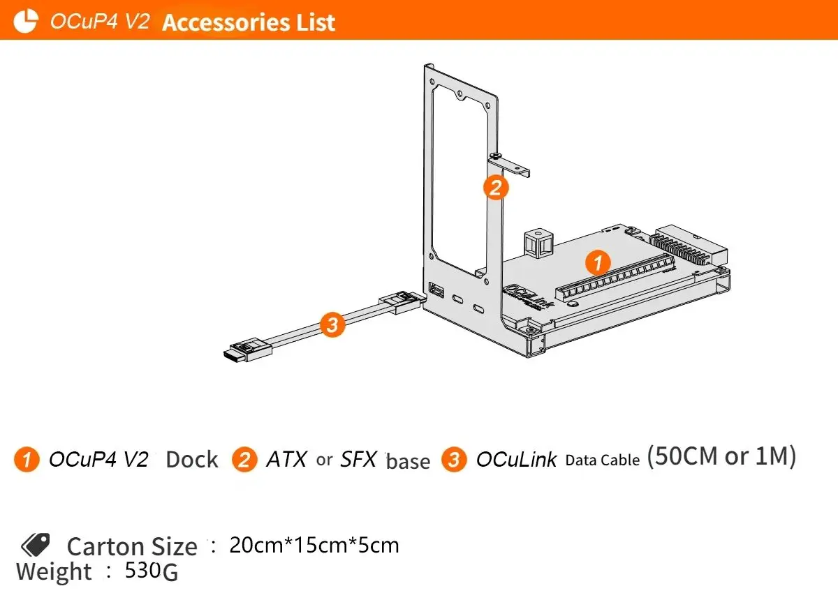 OCuP4V2 OCuLink GPU Dock w ReD - External Gpu Dock Pcie 4.0 Oculink incelemesi ve fiyatı