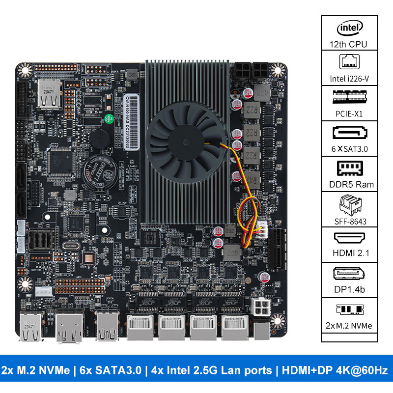 N100 Nas Anakart 2xm.2 Nvme 4x - Nas Motherboard N100 6 Sata incelemesi ve fiyatı
