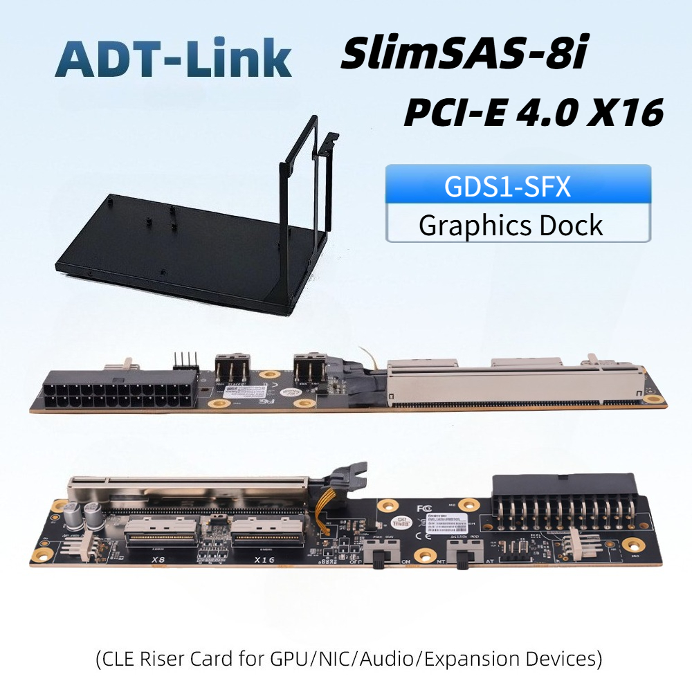 Çift SlimSAS 8i Grafik GPU Bağ - External Gpu Dock Pcie 4.0 Oculink incelemesi ve fiyatı